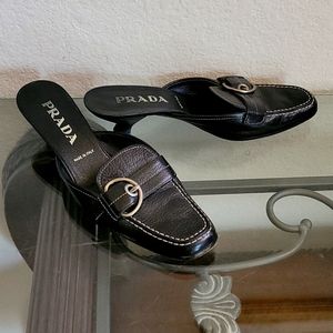 Ladies Prada open back loafers